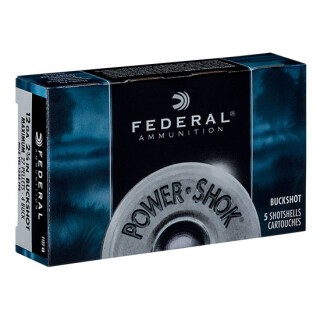 Federal Power-Shok 12 Gauge Shotshell 250 Rounds 2 3/4" #4 Buck 27 Pellet
