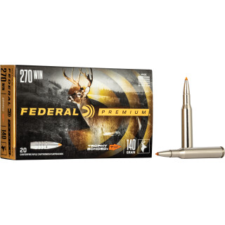 Federal Vital-Shok .270 Win Ammunition 20 Round 140 Grain Trophy Bonded P270TT3