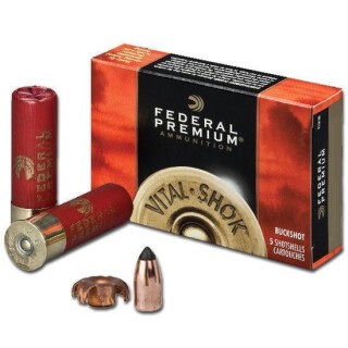 Federal Vital-Shok 12 Gauge Ammunition 5 Rounds 2.75" Copper Sabot Slug 300 Grains
