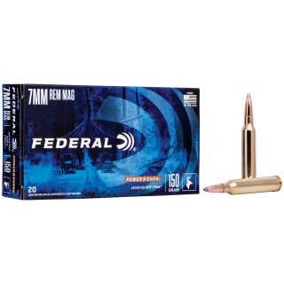 Federal Power-Shok 7mm Rem Mag Ammunition 20 Rounds JSP 150 Grain