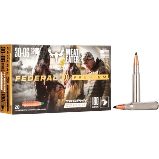 Federal Premium .30-06 Springfield Ammunition 20 Rounds Trophy Copper PT 180 Grain Lead Free