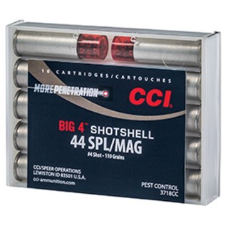 CCI .44 Special/.44 Magnum Ammunition 10 Rounds Shotshell #4 Lead Shot