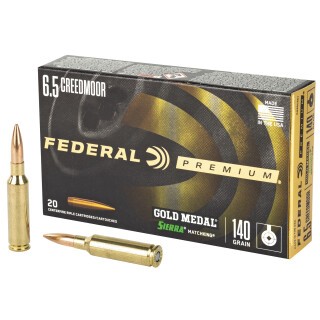 Federal Gold Medal 6.5 Creedmoor Ammunition 20 Rounds MatchKing HPBT 140 Grain