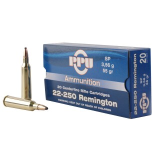 Prvi Partizan .22-250 Remington Ammunition 20 Rounds SP 55 Grain