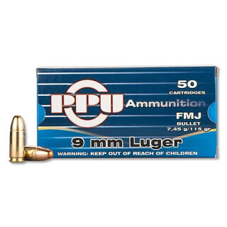 Prvi Partizan 9mm Luger Ammunition 50 Rounds FMJ 115 Grain