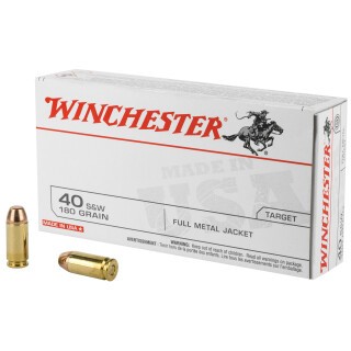 Winchester USA .40 S&W Ammunition 50 Rounds FMJ 180 Grain