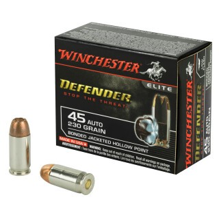 Winchester Defender .45 ACP Ammo 230 Grain Bonded JHP 20 Rounds per Box