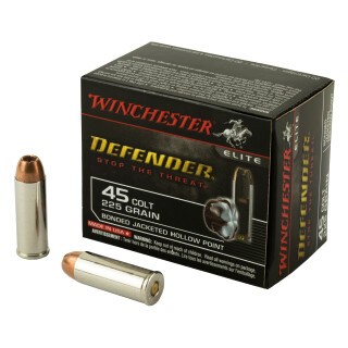 Winchester Defender .45 Colt Ammo 225 Grain Bonded JHP 20 Rounds per Box