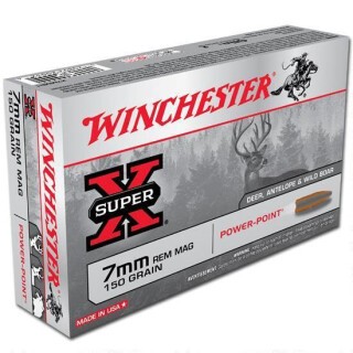 Winchester Super-X 7mm Rem Mag Ammunition 200 Rounds Power-Point JSP 150 Grain