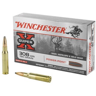 Winchester Super-X .308 Winchester Ammunition 20 Rounds Power-Point JSP 180 Grain