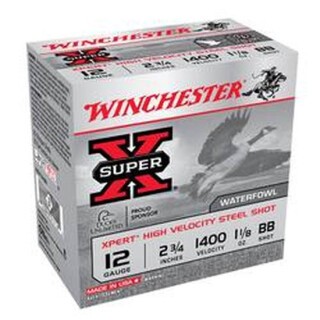 Winchester Super X Expert 12 Gauge Shotshell 25 Rounds 2 3/4" BB Steel 1 1/8 Ounce