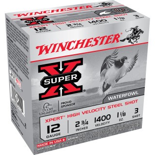 Winchester Super X Expert 12 Gauge Shotshell 25 Rounds 2 3/4" #3 Steel 1 1/8 Ounce
