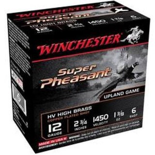 Winchester Super Pheasant 12 Gauge Shotshell 25 Rounds 2 3/4" #6 Plated Lead 1 3/8 Ounce