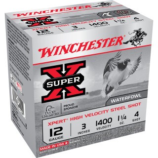 Winchester Super X Xpert Steel 12 Gauge Shotshell 25 Rounds 3" #4 Steel 1 1/4 Ounce