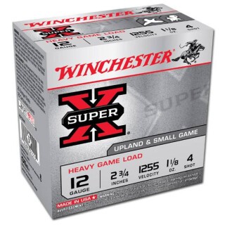 Winchester Super X Heavy Game 12 Gauge Shotshell 25 Rounds 2 3/4" #4 Lead 1 1/8 Ounce