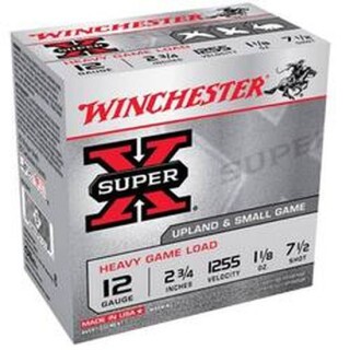 Winchester Super X Heavy Game 12 Gauge Shotshell 25 Rounds 2 3/4" #7.5 Lead 1 1/8 Ounce