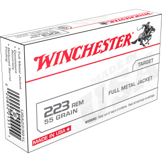 Winchester .223 Remington Ammunition 1000 Rounds FMJ 55 Grain