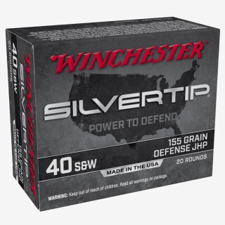 Winchester Silvertip .40 S&W Ammunition 20 Rounds JHP 155 Grain