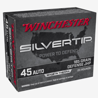 Winchester Silvertip .45 ACP Ammunition 200 Rounds JHP 185 Grains W45AST