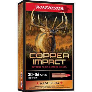 Winchester Copper Impact .30-06 Springfield Ammunition 20 Rounds Extreme Point 180 Grain