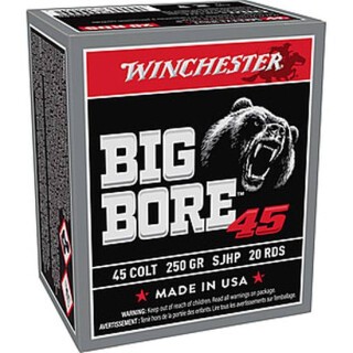 Winchester Big Bore .45 Long Colt Ammunition 20 Rounds JSP 250 Grain