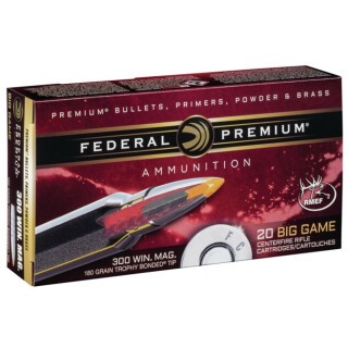 Federal .300 Winchester Magnum Ammunition 20 Rounds Trophy Bonded Tip 180 Grains P300WTT1