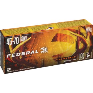 Federal Fusion .45-70 Government Ammunition 20 Rounds SPBT 300 Grains F4570FS1