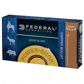 Federal Power-Shok .270 Winchester Ammunition 20 Rounds Copper HP 130 Grain Lead Free