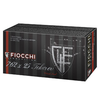 Fiocchi Heritage 7.62 Tokarev Ammunition 1000 Rounds FMJ 85 Grain