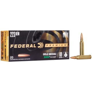 Federal Gold Medal .223 Remington Ammunition 20 Rounds MatchKing HPBT 69 Grain