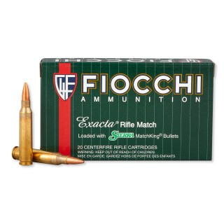Fiocchi Exacta Match .223 Rem Ammunition 20 Rounds 77 Grain Sierrra Match King HPBT 2725 fps