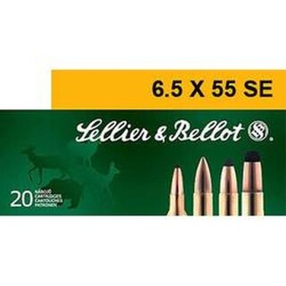 Sellier & Bellot 6.5x55 Swedish Ammunition 20 Rounds SP 131 Grain