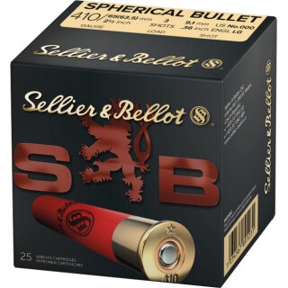 S&B Spherical Bullet .410 Bore Shotshell 25 Rounds 2 1/2" 000 Buck 3 Rounds