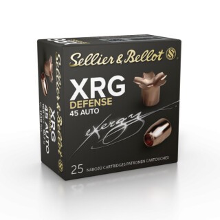 Sellier & Bellot XRG Defense .45 ACP Ammunition 25 Rounds Copper HP 165 Grain