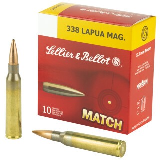 Sellier & Bellot .338 Lapua Magnum Ammunition 10 Rounds Match BTHP 300 Grain