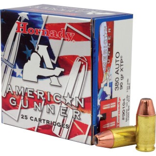 Hornady American Gunner .380 ACP Ammunition 25 Rounds XTP HP 90 Grain