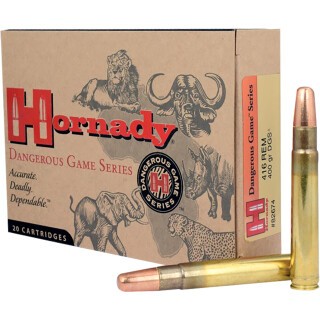 Hornady Dangerous Game .416 Rem Mag Ammunition 20 Rounds DGS 400 Grain