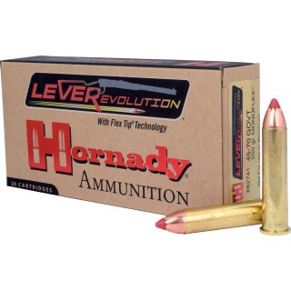 Hornady LEVERevolution .45-70 Government Ammunition 20 Rounds MonoFlex 250 Grain