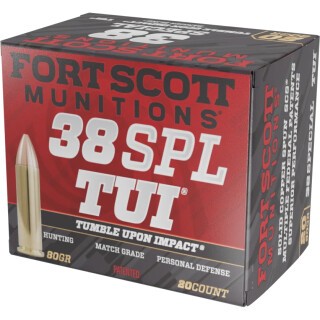 Fort Scott Munitions .38 Special Ammunition 20 Rounds SCS TUI 80 Grain
