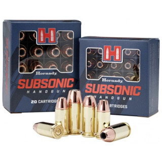 Hornady Subsonic Handgun 9mm Luger Ammunition 25 Rounds XTP 147 Grain