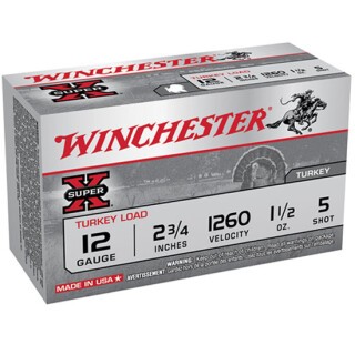 Winchester Super X 12 Gauge Shotshell 10 Rounds 1 1/2 Ounce #5 Lead 2 3/4"