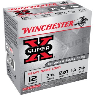 Winchester Super X 12 Gauge Shotshell 25 Rounds, 2 3/4", 1 1/4oz. #7