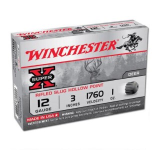 Winchester Super X 12 Gauge Shotshell 15 Rounds, 3", 1oz. Rifled Slug