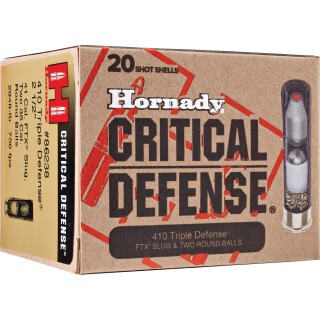 Hornady .410 Bore Shotshell 20 Rounds 2 1/2" FTX Slug / 2 Balls 86238