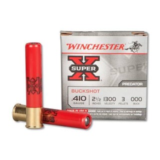 Winchester Super X .410 Bore Shotshell 5 Rounds 2 1/2" 000 Buckshot 3 Pellets 1300 FPS