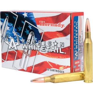 Hornady American Whitetail .25-06 Remington Ammunition 20 Rounds BTSP 117 Grain