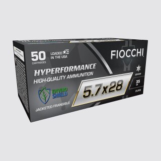 Fiocchi Hyperformance 5.7x28 Ammunition 50 Rounds Frangible 35 Grain