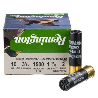 Remington Hi-Speed Steel 10 Gauge Shotshell 25 Rounds 3 1/2" #2 Steel 1 3/8 Ounce SSTHV102