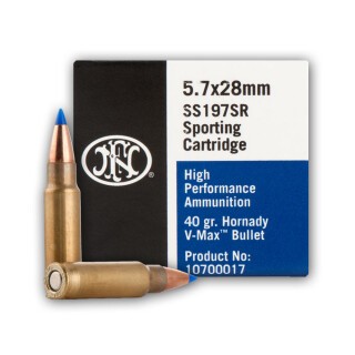 FN Herstal SS197SR 5.7x28mm Ammunition 500 Rounds V-MAX 40 Grains