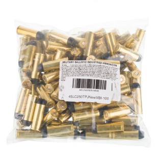 MBI .45 Long Colt Ammunition 100 Rounds RNFP Total Polymer Jacket 250 Grain